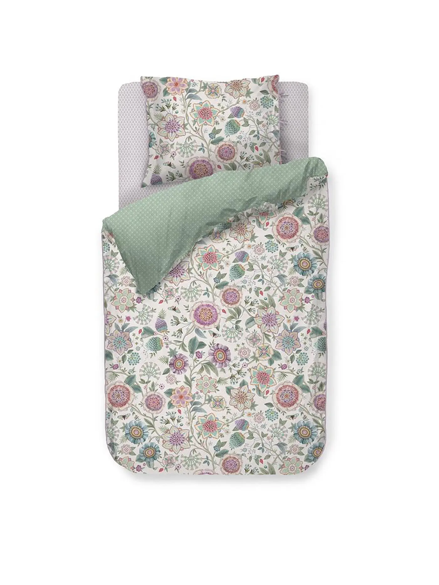 PIP STUDIO | Perkal Bettwäsche VIVA LAS FLORES 70x90cm/140x200cm White | 